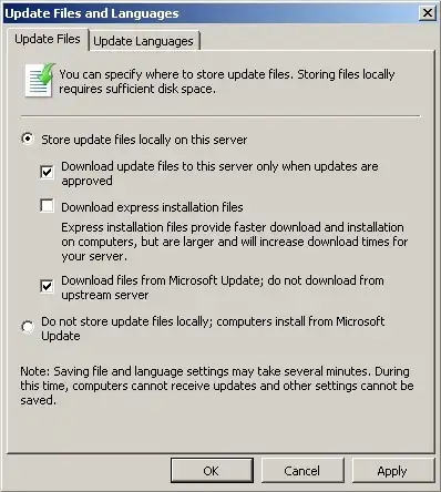 Update Files and Languages dialogue