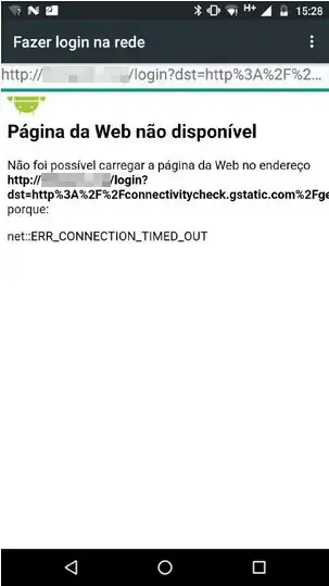 smartphone login page error
