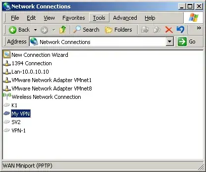 Network Connections control