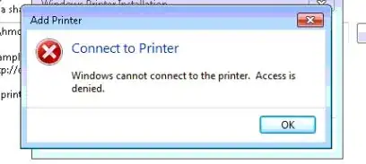 Printer Wizard error