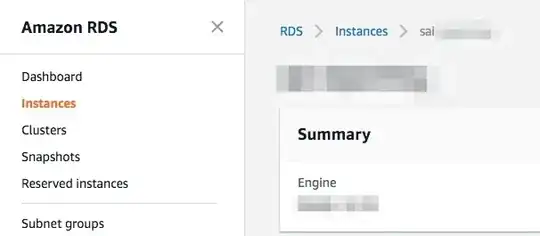 rds instance info screen