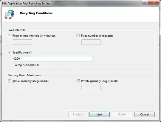 Windows 7 Application Pool Recycling Settings