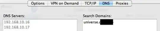 entering domain name in VPN options