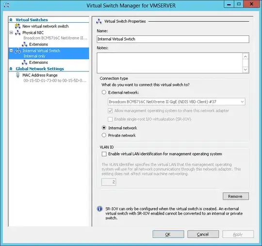 Virtual switch configuration on the switch manager