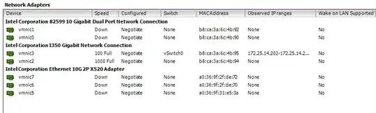 Missing vmnic4