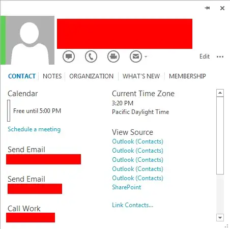 Many wrong Outlook contacts