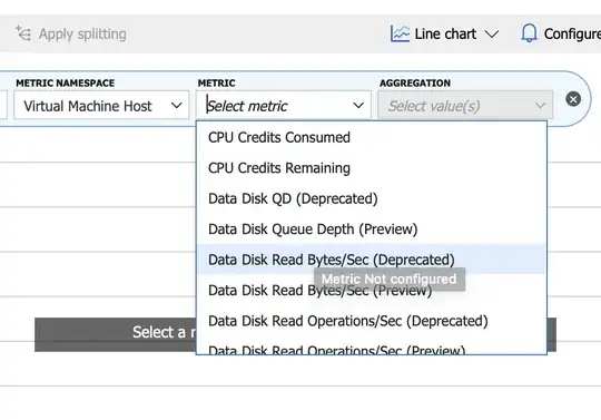 Metric selection in Azure Monitor