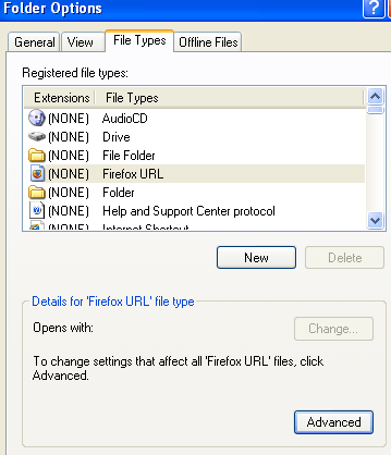 folder options dialog from Windows XP