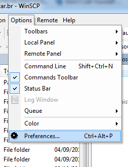 WinSCP Preferences