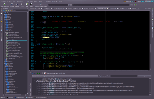 dark KDevelop screenshot