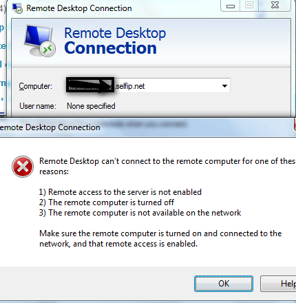 Remote Desktop Errors