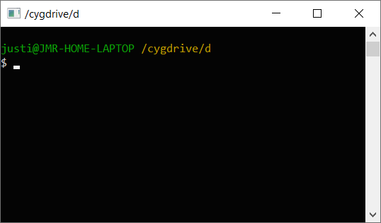 Cygwin64 from right-click menu selection