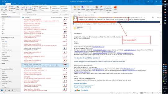 Outlook got repeating reply label