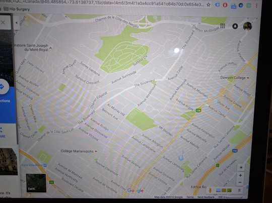 Google Maps on Macbook display