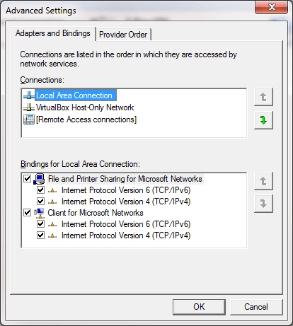 Advanced network settings