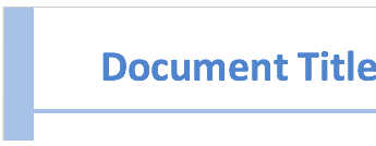 document template in MS Word