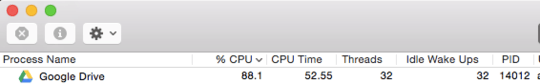Google Drive taking 88% of my CPU