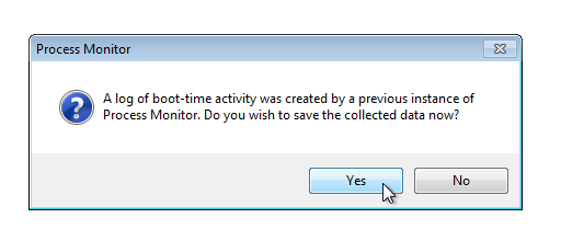 Save boot-time activity