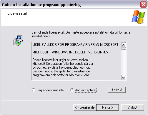 installing windows installer 2