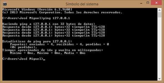 Ping 127.0.0.1