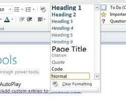 styles in onenote 14