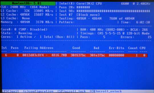 MemTest86 Result