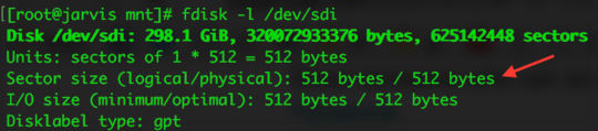 finding your disk's logical sector size