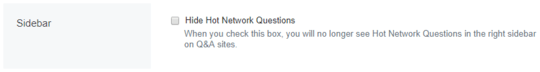 Hide Hot Network Question preference on user preferences page