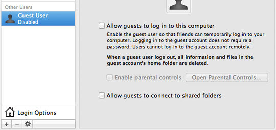 Guest Account Disabled