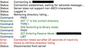 Directory Listing Error