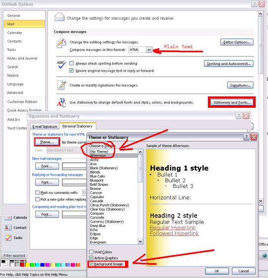 Outlook 2010 Options Dialog