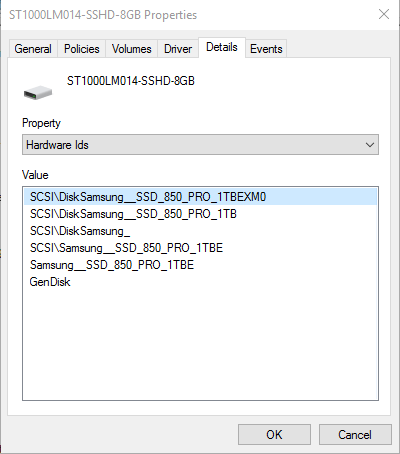 Disk Drive Properties