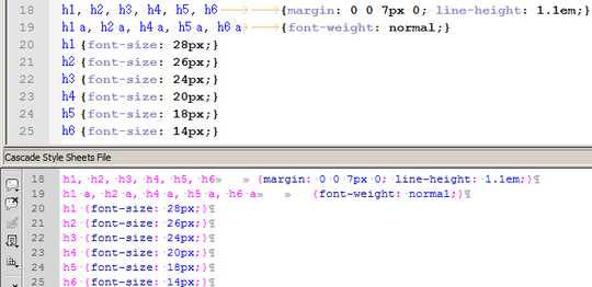 Top: Notepad++ - Bottom: Dreamweaver