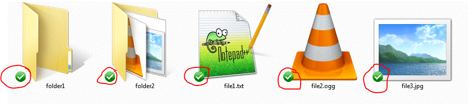 folders/files with Dropbox tick icons - dropbox.com