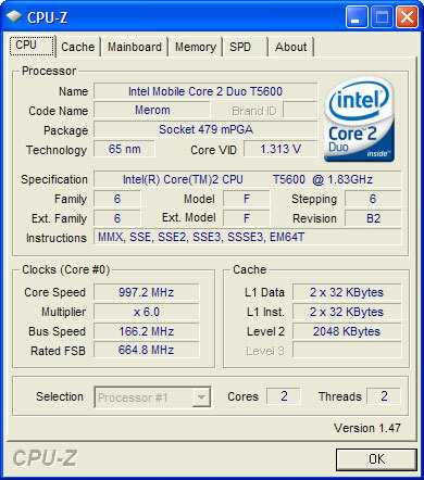 cpu-z result