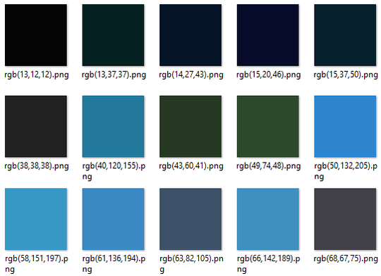 RGB Decimal Filenames