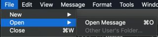 File, Open, Other User's Folder is grayed out on Mac