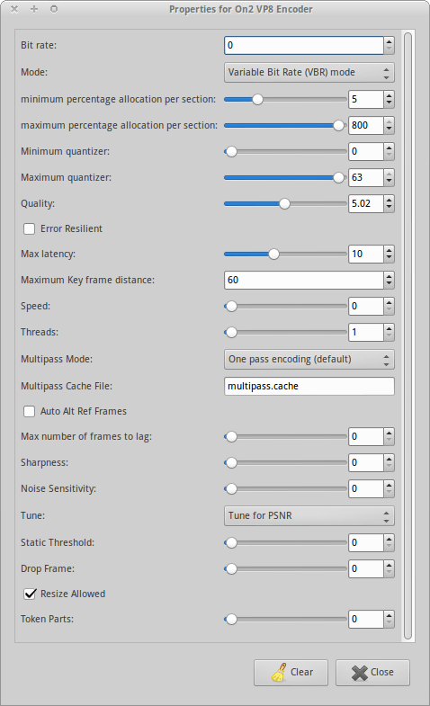 codec configuration