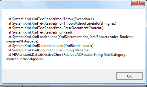 error window