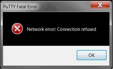 PuTTy fatal-network error