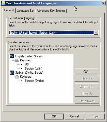 Text services and Input Languages