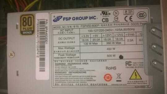 Power supply label