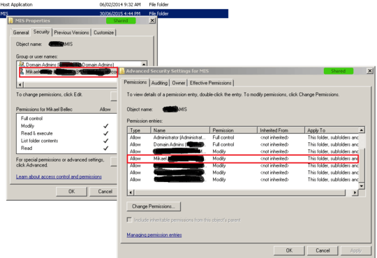 NTFS Folder Permissions