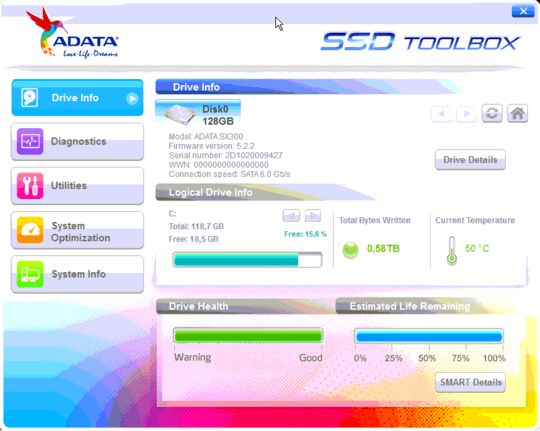 ssd toolbox screenshot