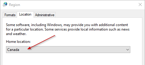 Windows Control Panel Location