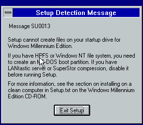 Setup Detection Message