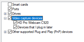 RDP Local Devices and Resources settings