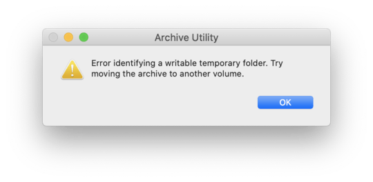 Archive Utility / Error