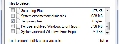 No "Temporary files" remain