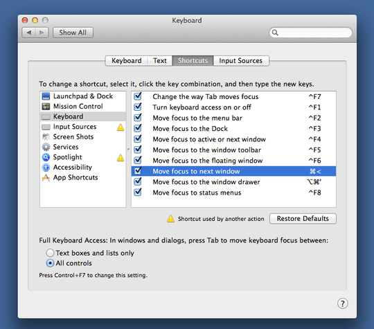 Keyboard Shortcuts